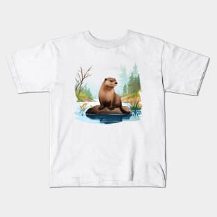 River Otter Kids T-Shirt